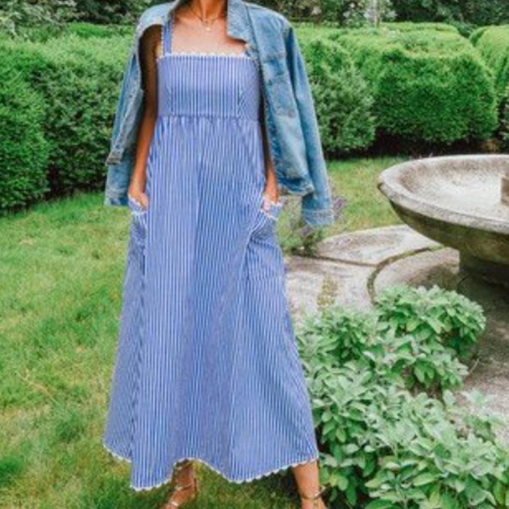 NWT Tuckernuck Blue Stripe Georgia Dress, size S